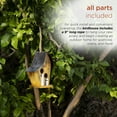 thumbnail image 6 of Alpine Corporation 8" x 12" Hanging Vintage Metal and Wood Birdhouse, Yellow, 6 of 12