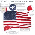 thumbnail image 2 of Anley 6x10 Ft American US Flag 210D Polyester - Embroidered USA Banner Flags with Brass Grommets, 2 of 7