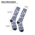 thumbnail image 2 of Naloa Watercolor Flowers Butterfly Thigh High Socks Extra Long Stretchy Sock Women Over Knee High Opaque Stocking Daily Wear, 2 of 6