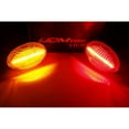 thumbnail image 2 of Clear Lens Amber/Red Full LED Trunk Bed Marker Lights Set For 1999-2010 Ford F350 F450 Super Duty Truck Double Wheel Side Fenders, Powered by Total 48 LED, 2 of 9