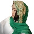 thumbnail image 2 of QJUHUNG Women Bead Decor Islam Muslim Ramadan Hijab Wrap Shawl Scarf Accessory, 2 of 8