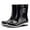 Black, variant on Puntoco Women’s Waterproof Hasp High Boots Low Heel Rain Boots Purple, Sizes 36-41