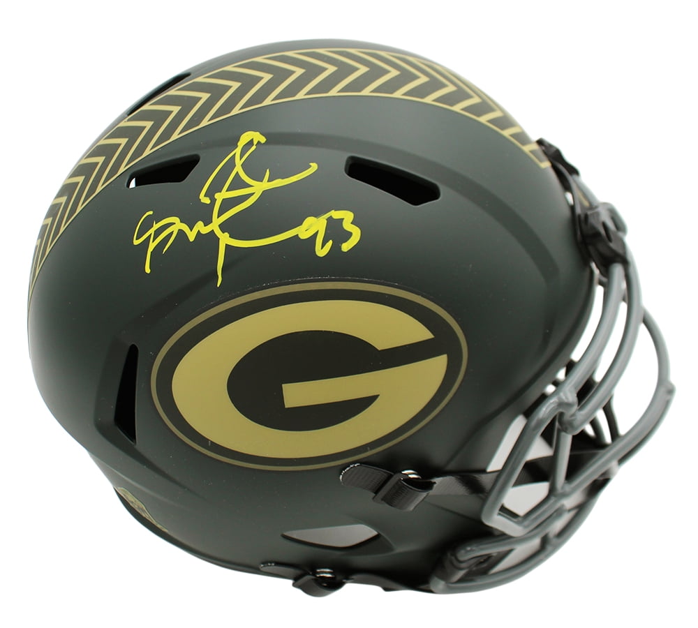 Gilbert Brown Autographed/Signed Green Bay Speed Full Size Salute to Service 4 Football Helmet