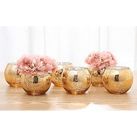 Elegant starry sky spherical small candle cup (set of 6), Christmas electroplated glass design, Western style decorative candle cup