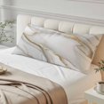 thumbnail image 5 of White Golden Marble Body Pillow Cover 20x54, Modern Abstract Art Marble Crack Decorative Pillowcase with Zipper, Microfiber Pillow Protector, Soft Breathable Long Lumbar Pillowcases for Women, 5 of 9