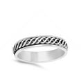 thumbnail image 4 of Oxidized Criss Cross Knot Spinning Ring .925 Sterling Silver Band Jewelry Female Male Unisex Size 11, 4 of 4