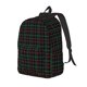 thumbnail image 1 of Balery Buffalo Plaid Dark Green Mochila Clásica Impresa Básica para Viaje, Mochila Escolar Resistente al Agua, Mochila de Lona con Correas Ajustables-Medium, 1 of 5