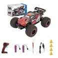 thumbnail image 1 of Auto RC 1:18, Vehículo Todoterreno Todoterreno, Control Remoto Deportivo de Derrape, Carreras de Alta Velocidad, Juguetes de Auto de Escalada Todoterreno con Control Remoto Iluminado, 2 Baterías, 1 of 9
