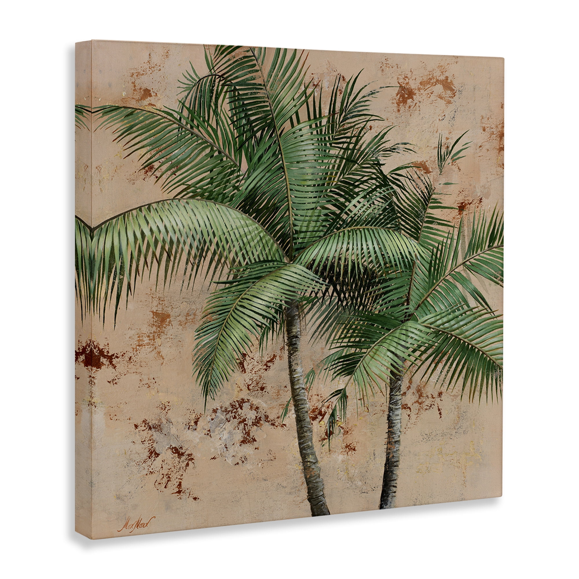Stupell Industries Leafy Palm Fronds Botanical & Floral Painting Gallery Wrapped Canvas Art Print Wall Art, 30 x 30