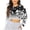 Black, variant on Sweatshirt for Women Round Neck Long Sleeve Stripe Floral Cropped Pullover Shirts for Women Stylish Loose Fit Casual Going Out Tops for Women