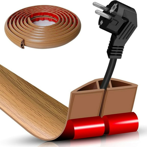 Floor Wire Cover Flexible Cut To Length Cord Concealer For Home Offices