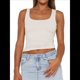 thumbnail image 1 of Camiseta Sin Mangas con Cuello Cuadrado para Mujer, de Doble Capa, Básica, para Entrenamiento de Verano, Informal. Albaricoque M, 1 of 6