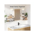 thumbnail image 4 of Floating Shelves, Bathroom Shelves Over Toilet, Wall Mounted Floating Shelves With Wire Basket, Wooden, 3 Shelves, 16.5x6x5.5 In, 4 of 8