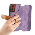 thumbnail image 2 of for Motorola G Stylus 5G (2024) Wallet Case with Card Slots&Cash Slot【RFID Blocking】, With Wrist Kickstand,Flip Folio Book PU Leather  Shockproof Anti-fall Rugged Phone case Cover For Women Men,Purple, 2 of 13