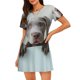 thumbnail image 1 of Fotbe Adorable Puppy Portrait Bata de Dormir para Mujer con Estampado, Camisón de Algodón de Manga Corta, Ropa de Dormir Casual, 1 of 6