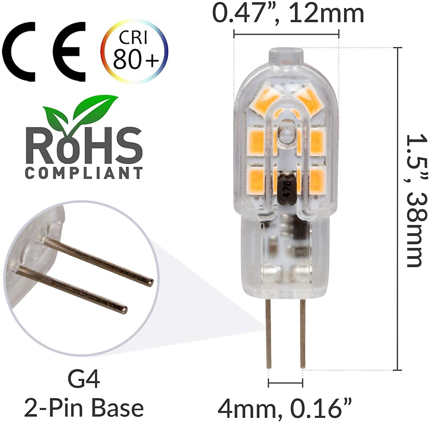 AUCHAN Auchan Ampoule halogène G4 capsule 20w 300 lumen x1 300 lumen 1  pièce pas cher 