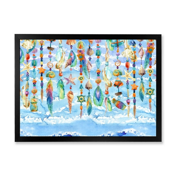 Designart 'Jewelry of Beads and Sea Shell' Traditional Framed Art Print