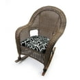 thumbnail image 3 of Jordan Manufacturing 18" x 18" Halsey Shadow Black Floral Square Tufted Contoured Outdoor Wicker Seat Cushion, 3 of 11