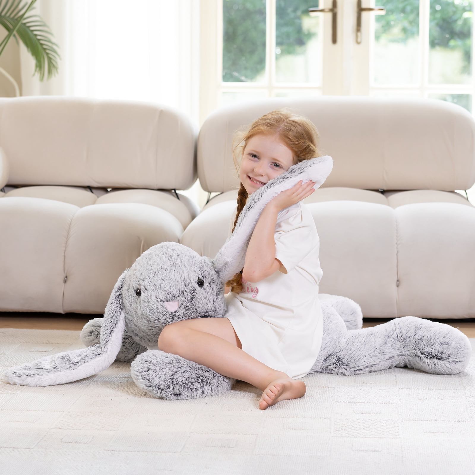 MaoGoLan 31.5" Giant Bunny Stuffed Animal Large Stuffed Bunny Plush Toy