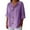 Purple, variant on Summer Linen Tops for Women 2025, Yigetop Linen Shirts for Women Summer Cotton Linen V Neck 3/4 Sleeve Tops Loose Vacation Beach Solid Blouses Tunic Tops 3/4 Length Sleeve Womens Tops Khaki 5XL