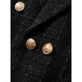 thumbnail image 6 of KelaJuan Women Long Sleeve Blazers Double Breasted Tweed Business Dress Jacket Professional Cardigan for Office Workwear, 6 of 6
