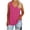 Hot Pink, variant on Women's Plus Size Tank Tops V Neck Sleeveless Tshirts Loose Tunic Casual Blouses with Side Split