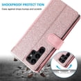 thumbnail image 5 of Beiyoyo Leather Zipper Wallet Cell Phone Case for Samsung Galaxy S22, Rose Gold, 5 of 6