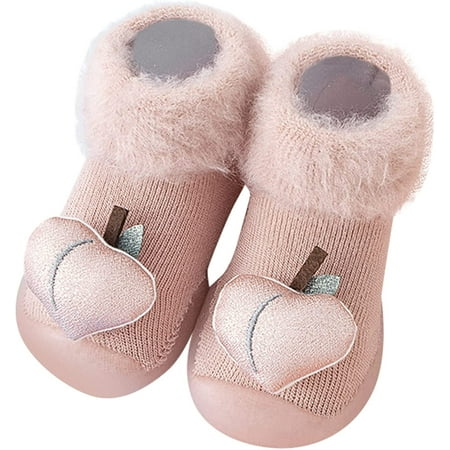 

QWZNDZGR Outdoor Shoes Socks Breathable Warm Elastic Sock Shoes Sneakers Baby Toddler Sock Shoes TPE Sole Non-Skid
