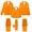 Orange, variant on Leey-Word Matching Family Sleepwear Button Down Nightwear Sets 2 Pcs Pjs Long Sleeve Halloween Pajamas with pockets