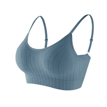 

DENGDENG Womens Bralettes Padded Sports Solid Bralette Seamless Wireless Cami