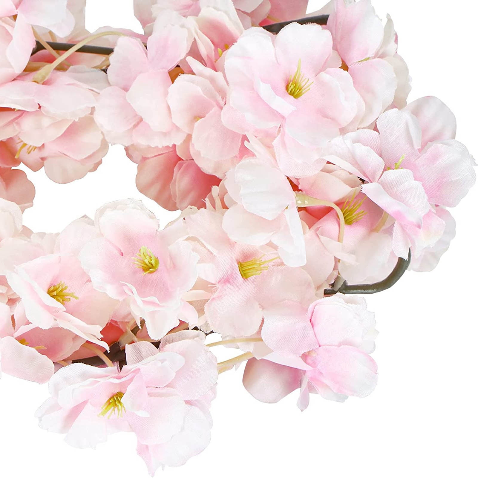 LYCAQL 6pcs Artificial Cherry Blossom Flower Vines Flowers for Outdoors Hanging Silk Flowers Garland for Wedding Party Home Japanese Kawaii Decor Flower Wall Wisteria Hanging Flowers
