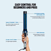 BaBylissPRO® Nano Titanium™ 1½ Extended Barrel Curling Iron