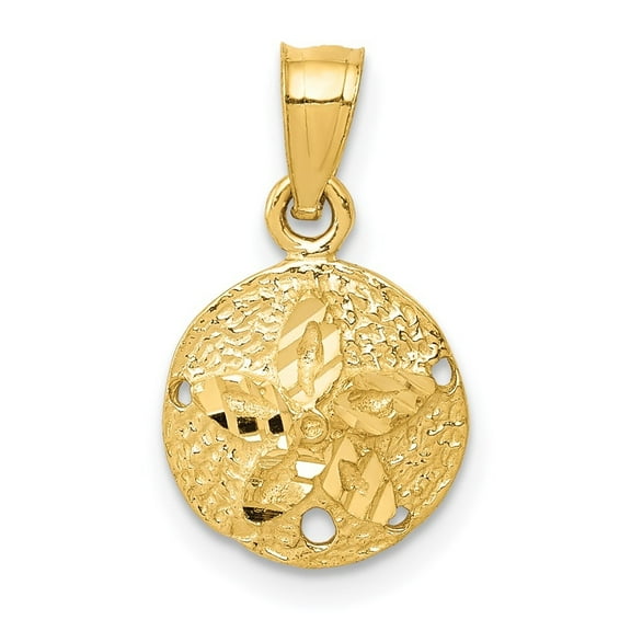 Auriga 14k Yellow Gold Sand Dollar Pendant for Women