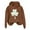 Brown, variant on xixinqiwan Women's Plus Size St. Patrick's Day Hoodies,Women Long Sleeve Pullover Hooded Sweatshirt Fleece Sweaters Festival Holiday Tops