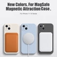 thumbnail image 5 of Funda de teléfono de silicona líquida magnética para iPhone 15 14 13 12 11 Pro Max Mini X XR XS 8 Plus SE para cubierta de carga inalámbrica Magsafe, 5 of 5