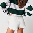 thumbnail image 4 of Shorts for Women Tie Up Side Wrap Skirt Style High Waist Denim Skort Shorts, 4 of 4