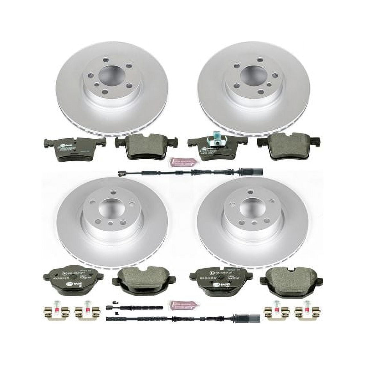 Power Stop Front and Rear Euro-Stop ECE-R90 Certified Brake Pad and Rotor Kit ESK6039