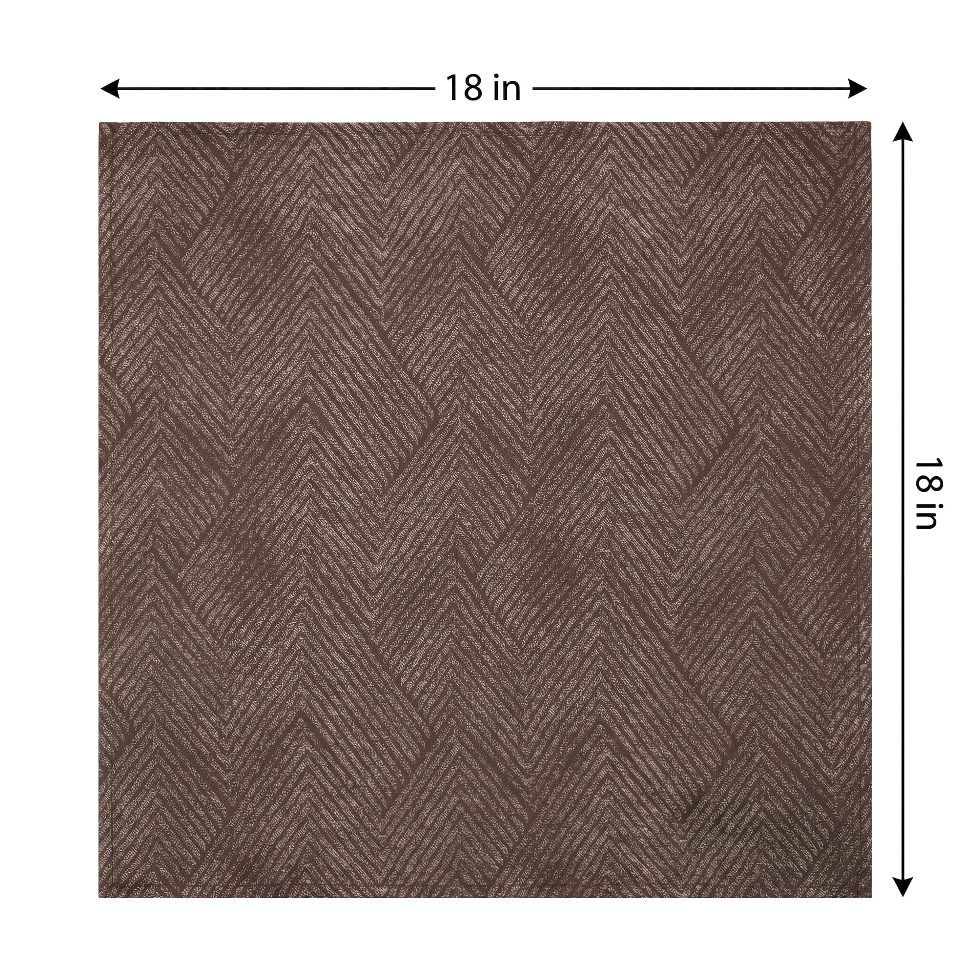 Unique Bargains 6 Pack Cotton Washable Reusable Dinner Napkins for Events Brown 18"x18"