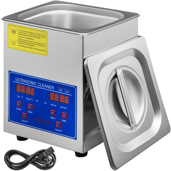 VEVOR Ultrasonic Cleaner 1.3L Ultrasonic Parts Cleaner Professional Stainless Steel Industrial Ultrasonic Cleaner Jewelry Cleaner with Timer