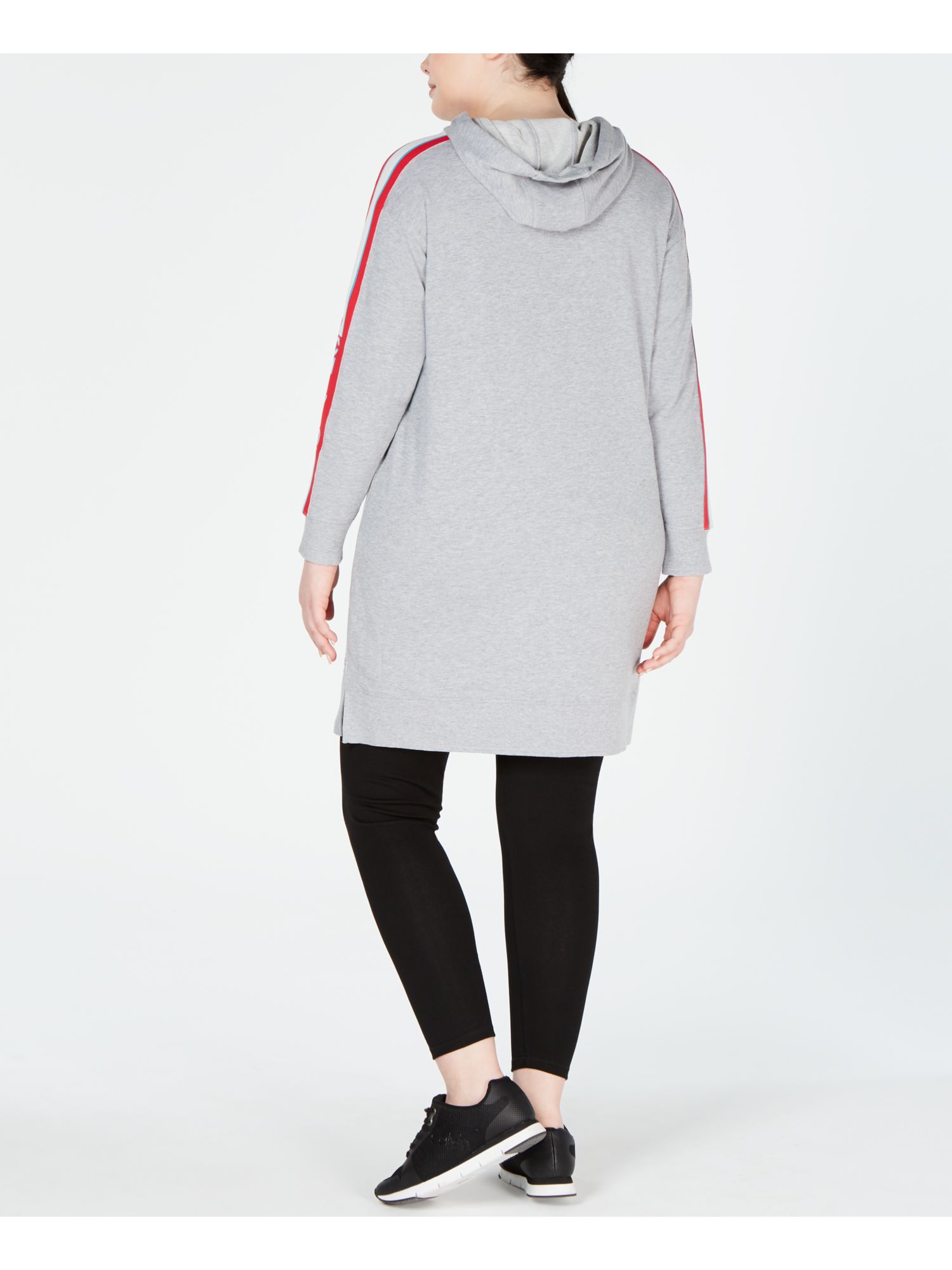 Calvin Klein Womens Hooded Sweater Dress, Grey, 2X - image 2 of 4