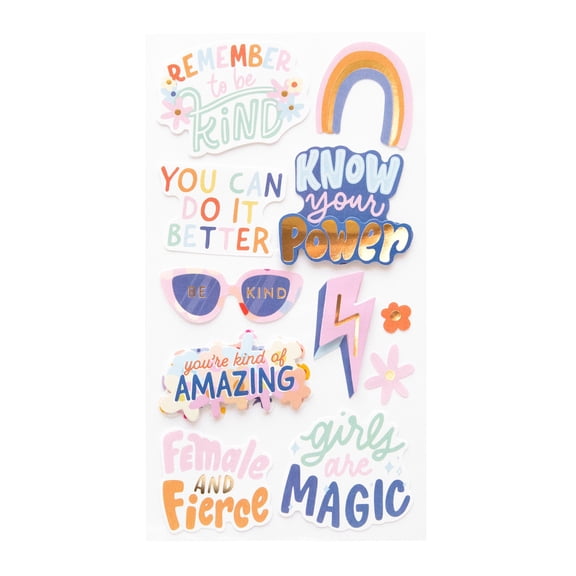 Girl Power Stickers by Recollection, 12 Pack