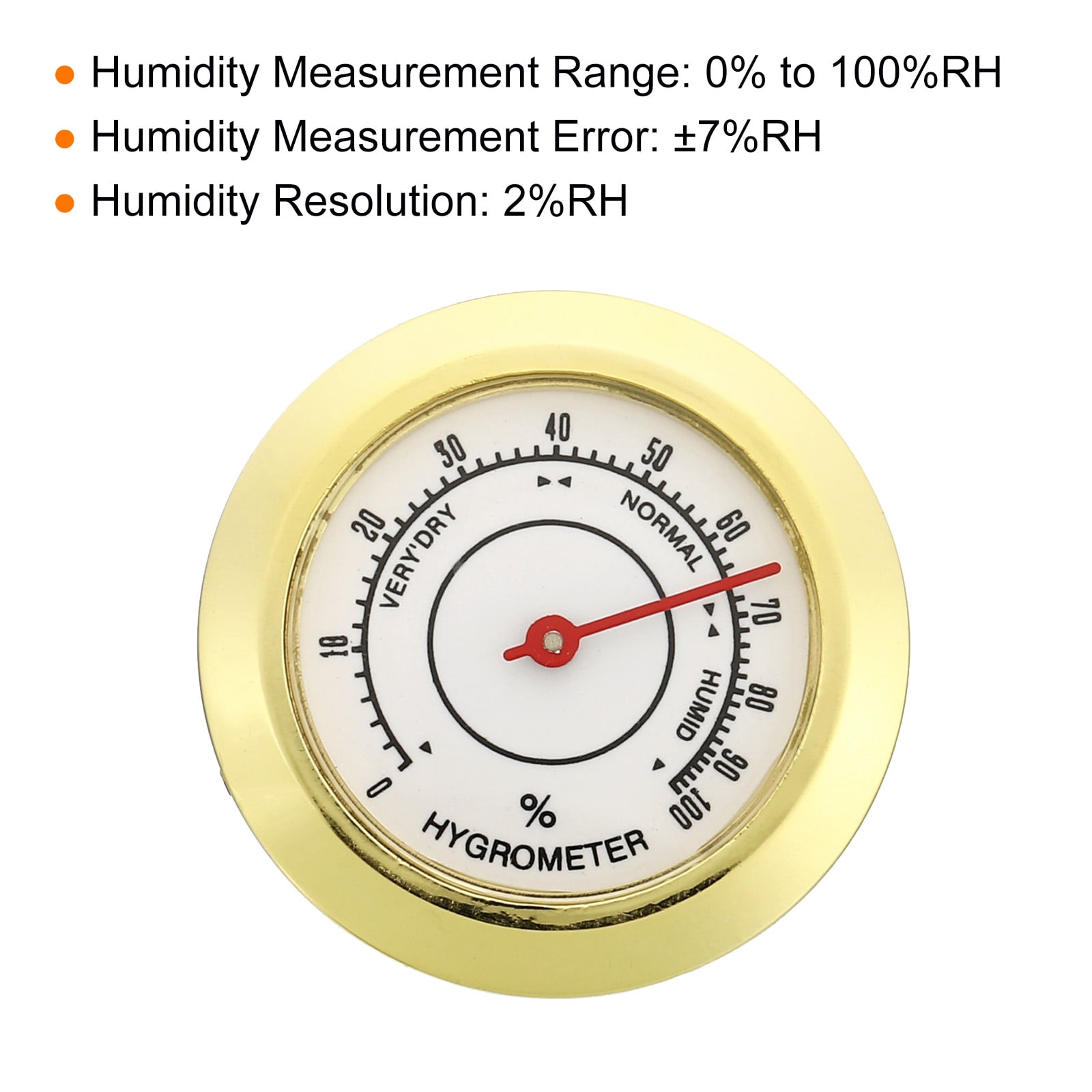 Littlegood 5 Indoor Outdoor Hygrometer/Thermometer Humidity Gauge Indicator Temperature Humidity Monitor Analog Hygrometer Humidor (English