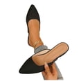 thumbnail image 4 of DIVVce Pointed Toe Mule Flats For Women Matte Faux Suede Backless Slip On Flat Mule Shoe Footwear, 4 of 6
