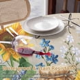 thumbnail image 4 of Vintage Sunflowers Honey Round Tablecloth 54 inches Daisy Blue Flower Bee Home Sweet Waterproof Oil-Proof Table Cloth Round Table Cover for Holiday Party Picnic Dinner Decor Indoor and Outdoor Use, 4 of 9