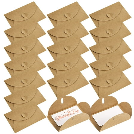 Worgeous 60 Sets Kraft Paper Envelopes Decorative Love Letter Envelopes With Blank Cards For Wedding Invitations And Greeting Cards