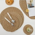 thumbnail image 4 of Table Coaster Insulation Anti Slip Straw Lightweight Natural Table Coasters for Kitchen, 4 of 8