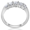 thumbnail image 3 of Pompeii 1/2ct Round Diamond Wedding Ring 14K White Gold Five Stone (G,I1), 3 of 3
