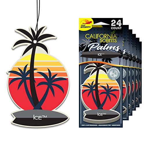 Hanging Palms Air Freshener, Ice, 24 Count