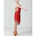 thumbnail image 3 of Whitewed Backless Fringed Sequin Latin Salsa Ballroom Competition Dresses, 3 of 6