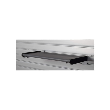 Handiwall Resin Shelf - 24"" With Metal Slatwall Brackets (Black)